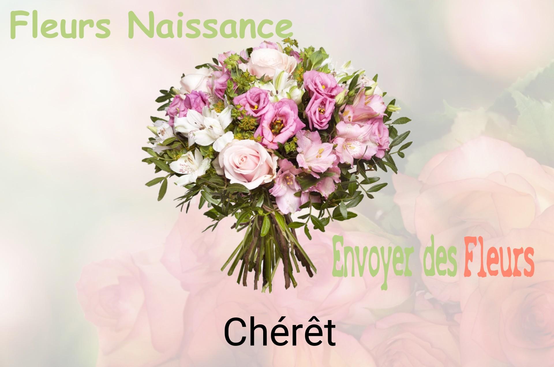 Bouquet de fleurs de naissance livré à Chérêt